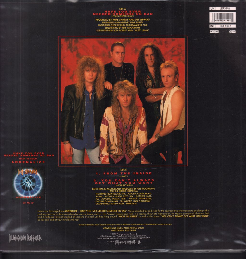 Def Leppard - Have You Ever Needed Someone So Bad - 12 Inch