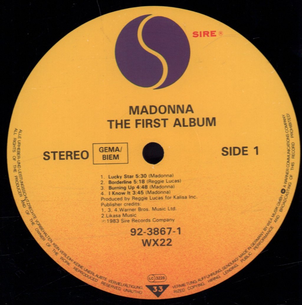 Madonna - First Album - Lp
