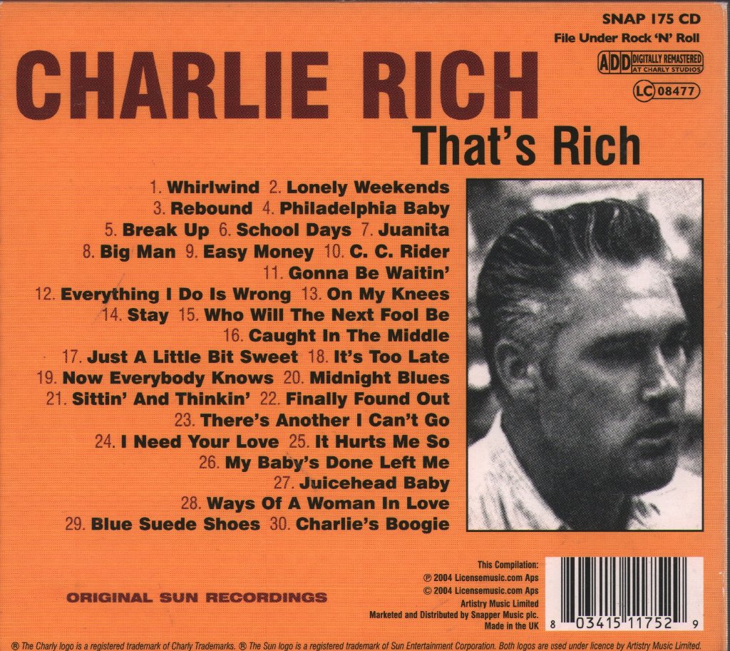 Charlie Rich - That's Rich - Cd