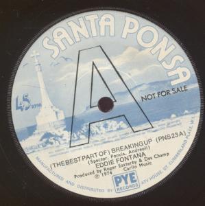 Eddie Fontana - Breaking Up - 7 Inch