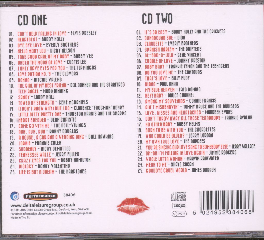 Various Artists - Rock 'N' Roll And Romance Can't Help Falling In Love - Double Cd