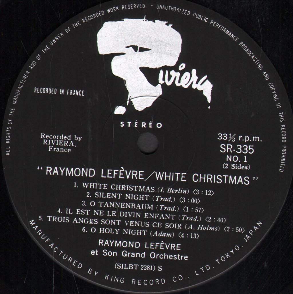 Raymond Lefevre And His Orchestra - White Christmas - Lp