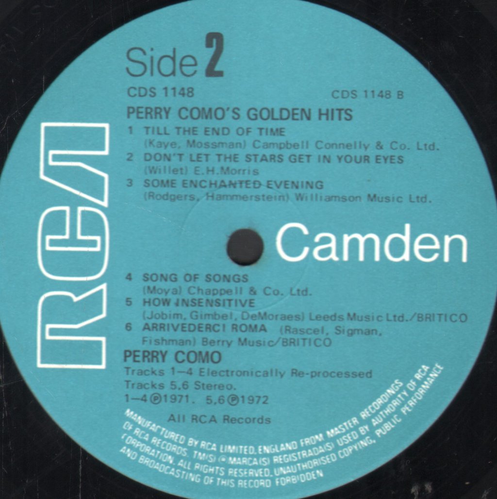 Perry Como - Como's Golden Hits - Lp