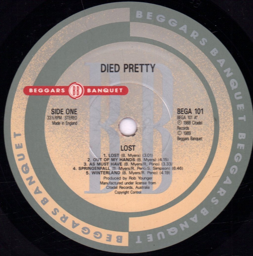 Died Pretty - Lost - Lp