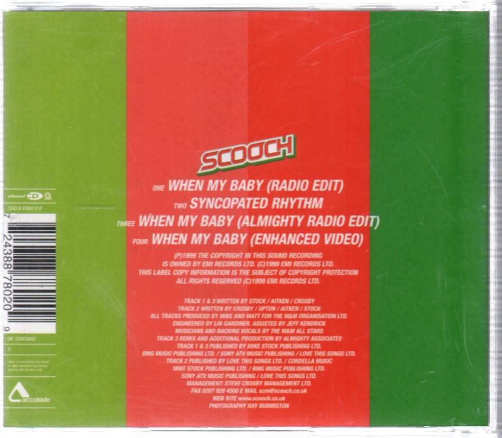 Scooch - When My Baby - Cd