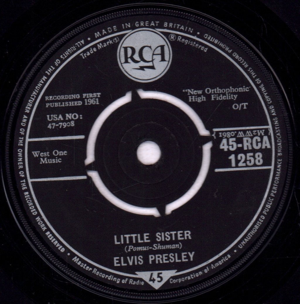 Elvis Presley - His Latest Flame - 7 Inch