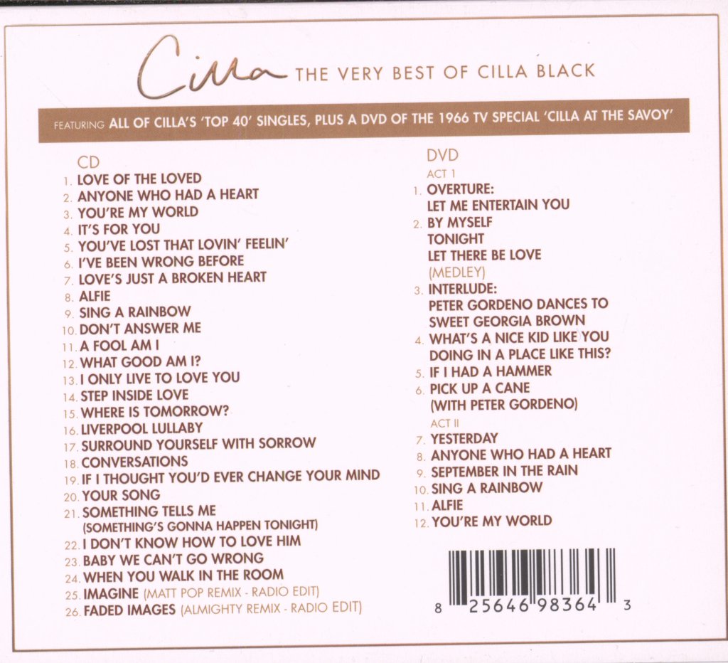 Cilla Black - Very Best Of Cilla Black - Cd/Dvd