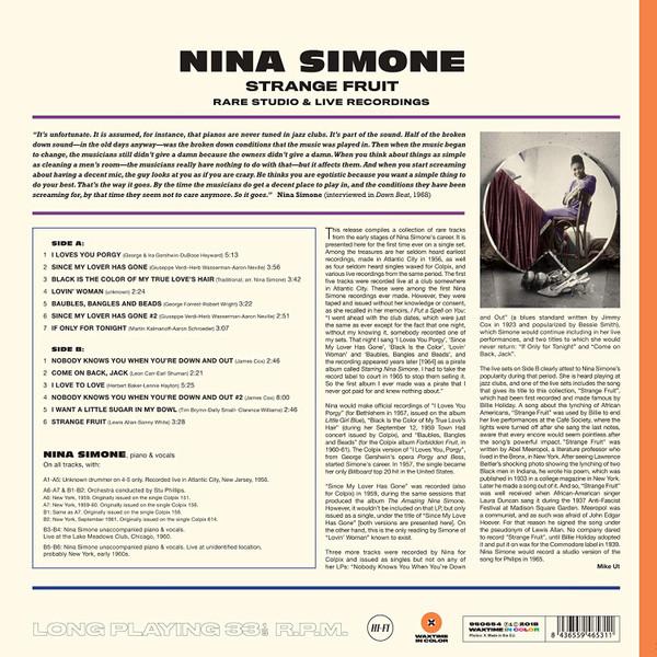 Nina Simone - Strange Fruit: Rare Studio & Live Recordings - Lp