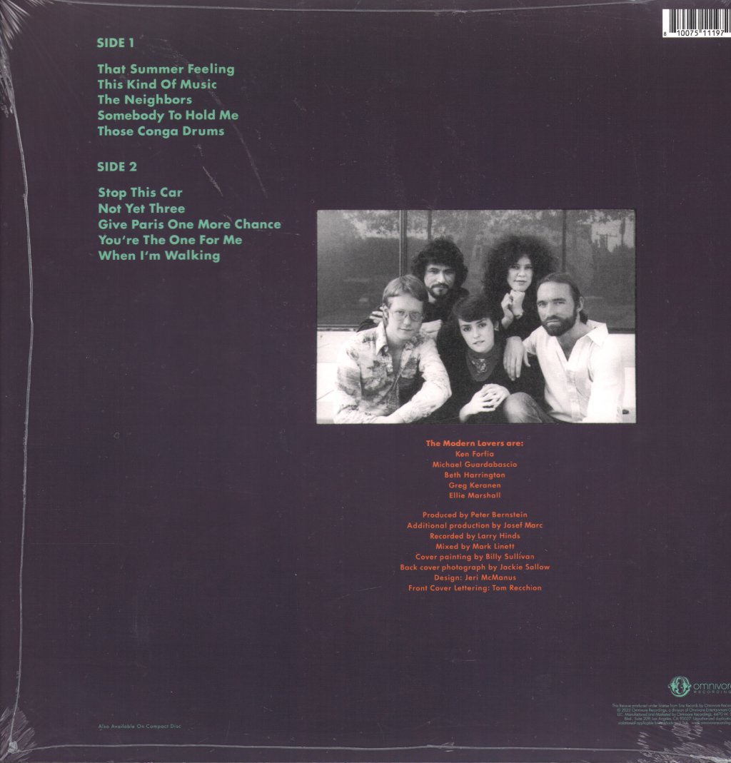 Jonathan Richman And The Modern Lovers - Jonathan Sings! - Lp
