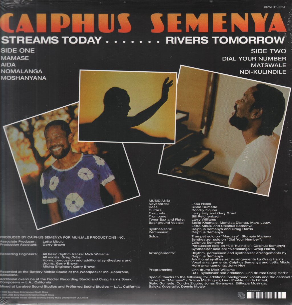 Caiphus Semenya - Streams Today… Rivers Tomorrow - Lp