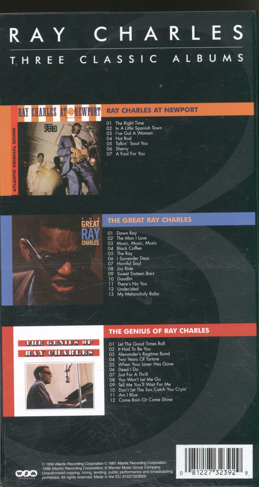 Ray Charles - Trilogy: Three Classic Albums - Triple Cd