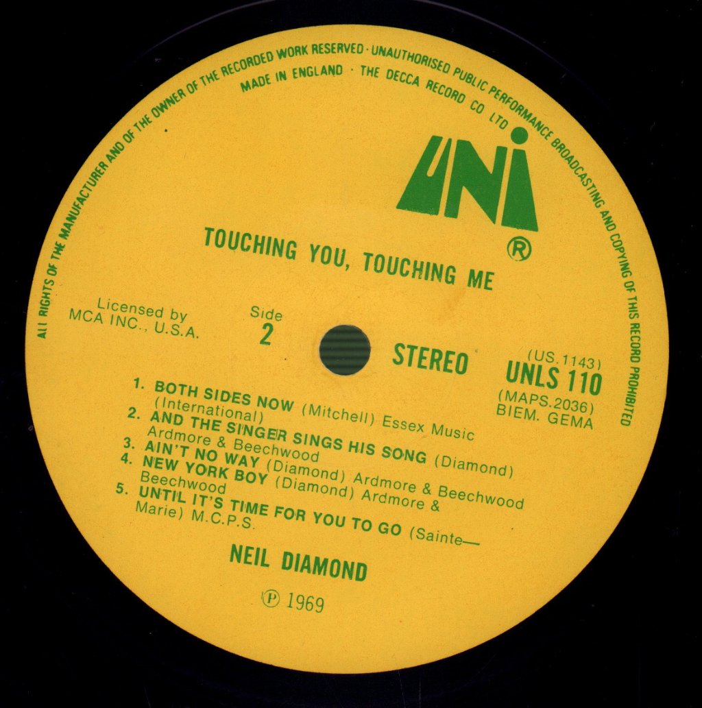 Neil Diamond - Touching You Touching Me - Lp