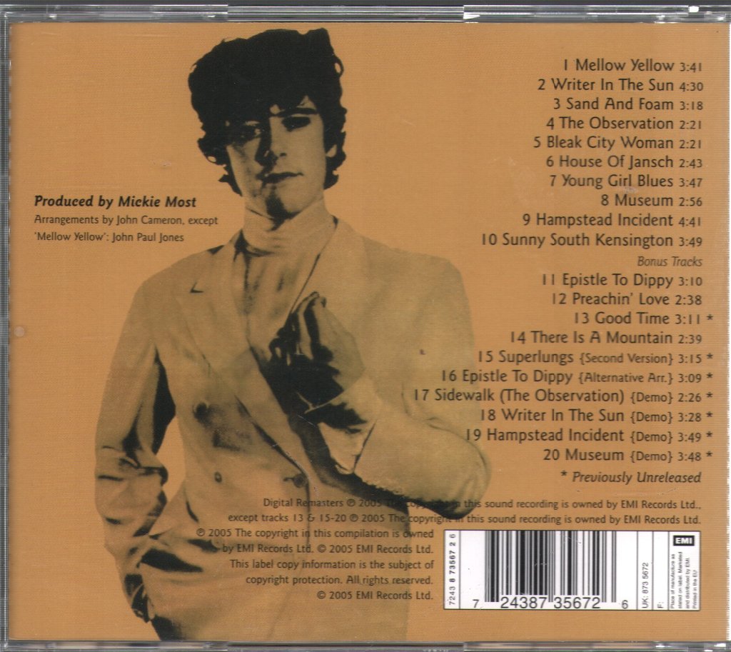 Donovan - Mellow Yellow - Cd
