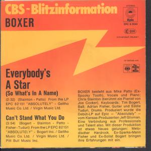 Boxer - Everybody's A Star - 7 Inch