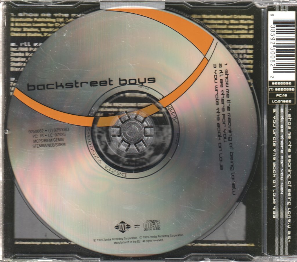 Backstreet Boys - Show Me The Meaning Of Being Lonely - Cd