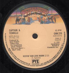 Captain And Tennille - Keepin' Our Love Warm - 7 Inch