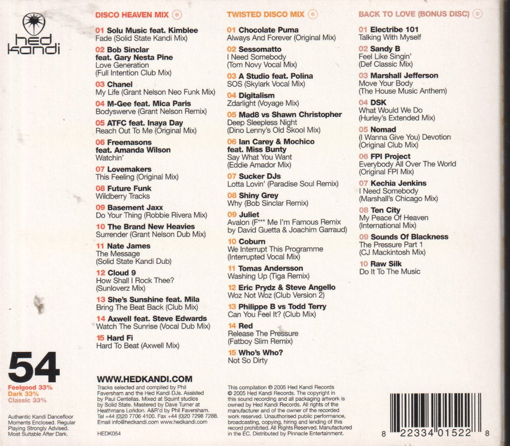 Various Artists - Hed Kandi : The Mix 2006 - Double Cd