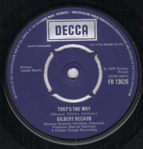 Gilbert Becaud - That's The Way - 7 Inch