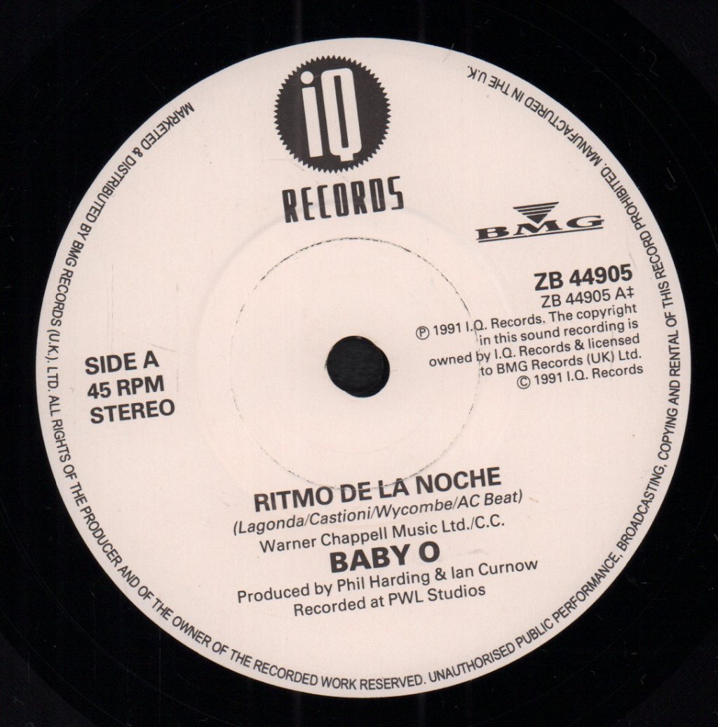 Baby O - Ritmo De La Noche - 7 Inch