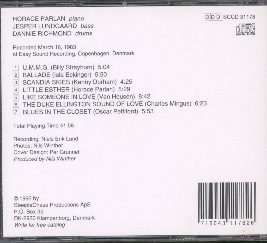 Horace Parlan Trio - Like Someone In Love - Cd
