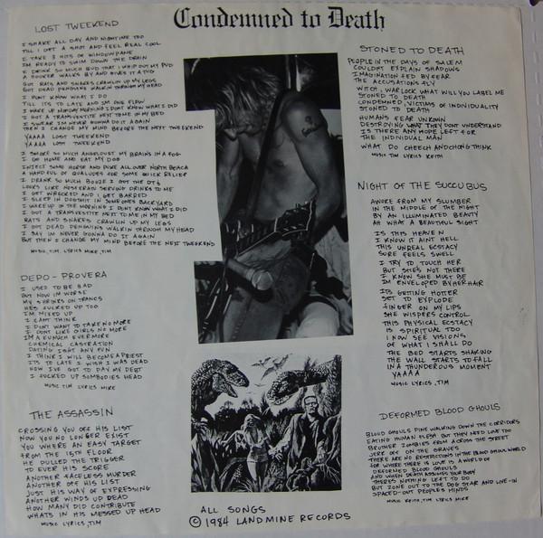 Condemned To Death - Diary Of A Love Monster - Lp