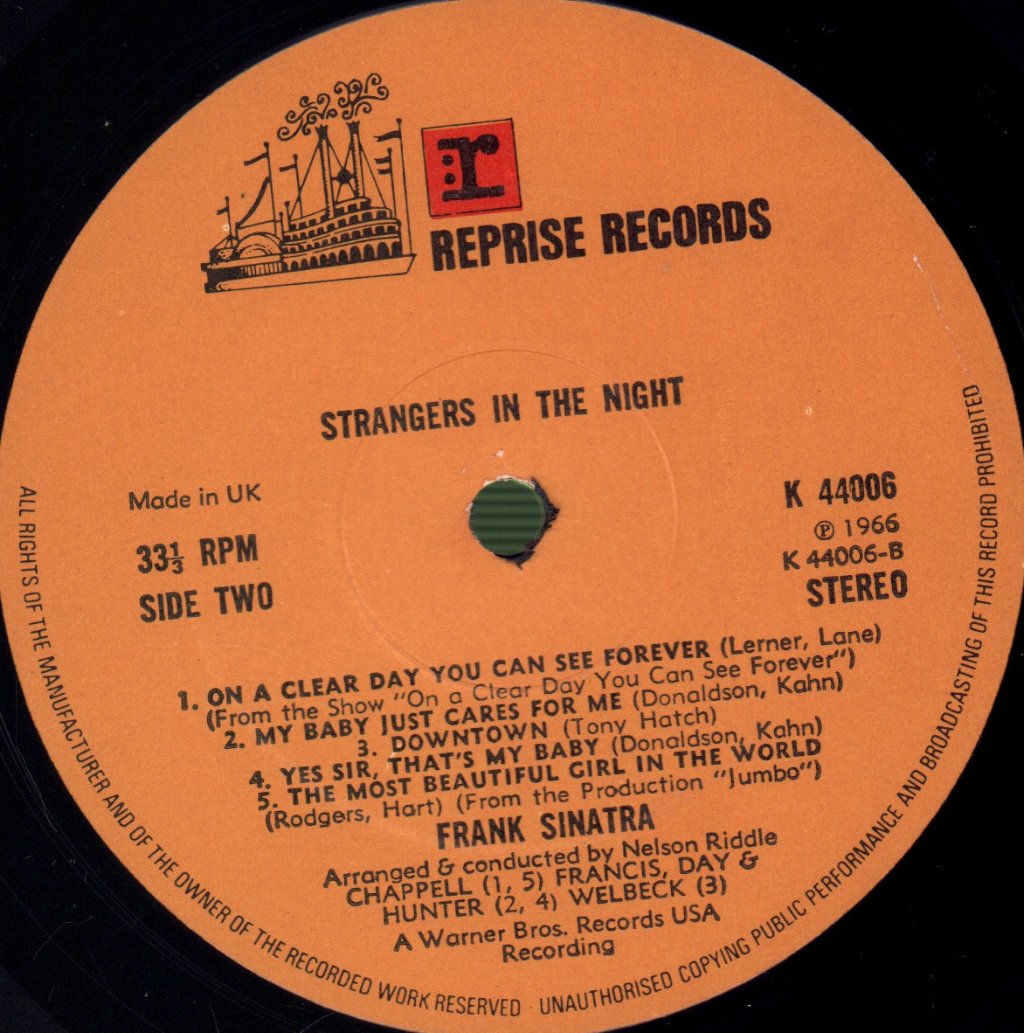 Frank Sinatra - Strangers In The Night - Lp