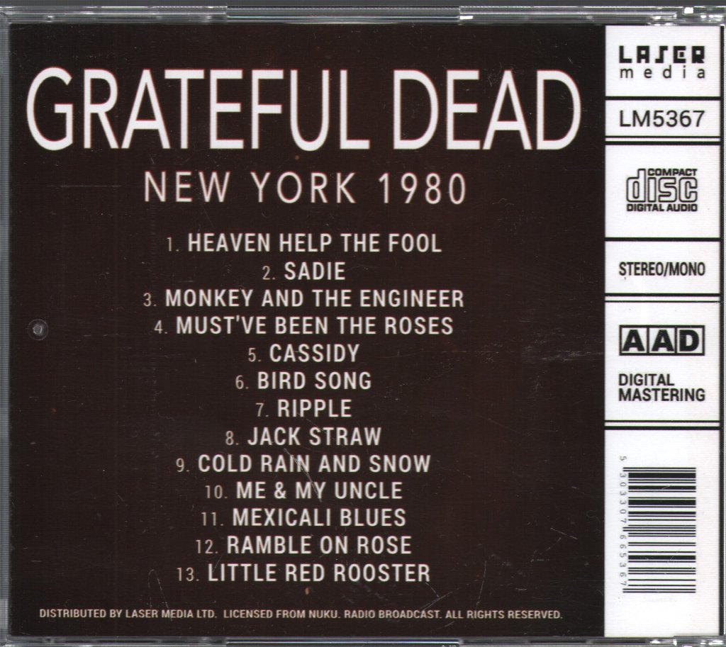 Grateful Dead - New York 1980 - Cd