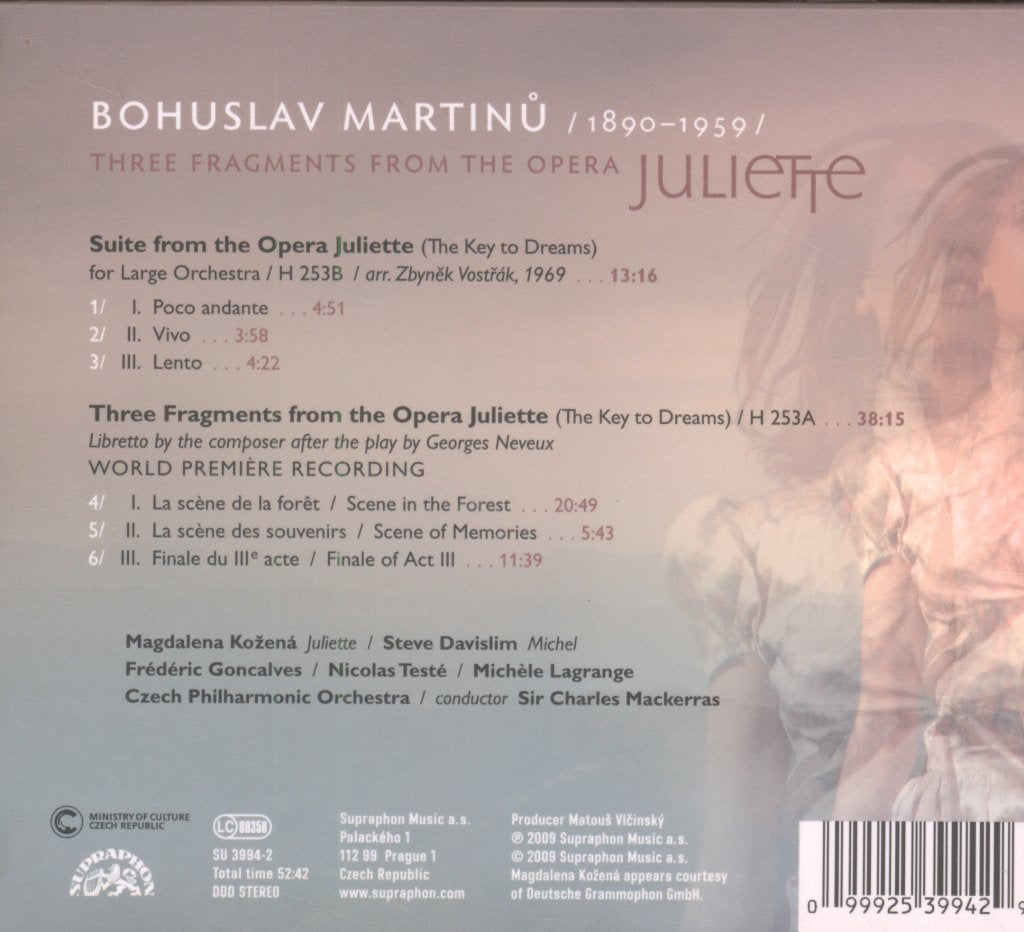 Czech Philharmonic Orchestra, Sir Charles Mackerras - Bohuslav Martinů - Three Fragments From The Opera Juliette - Cd Set