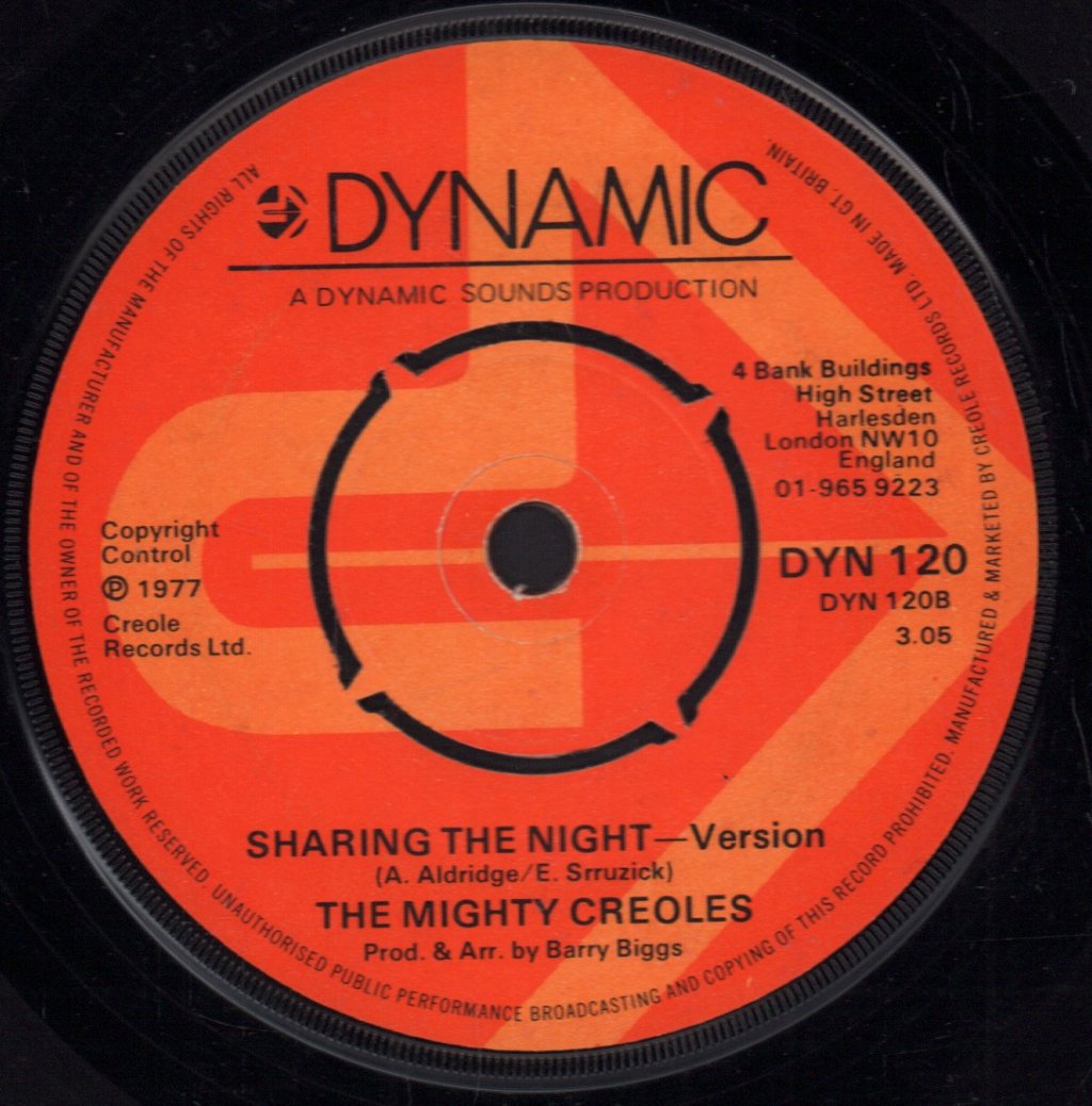 Hubert Lobban - Sharing The Night Together - 7 Inch