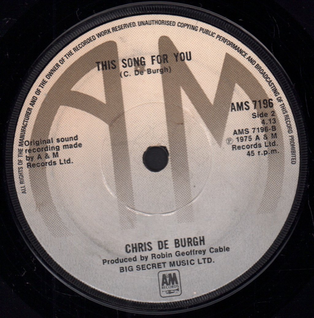 Chris De Burgh - Lonely Sky - 7 Inch