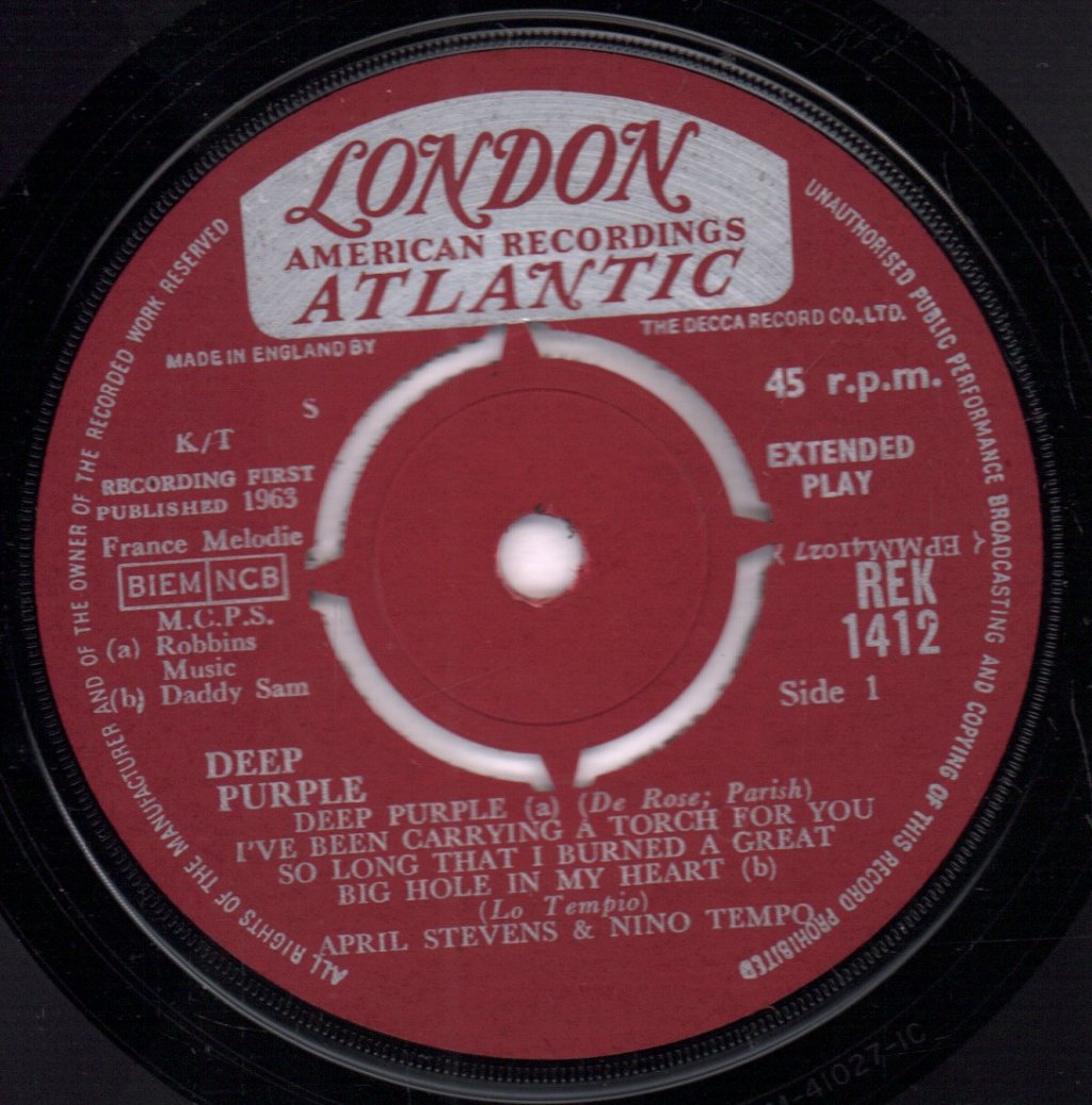 April Stevens And Nino Tempo - Deep Purple - 7 Inch