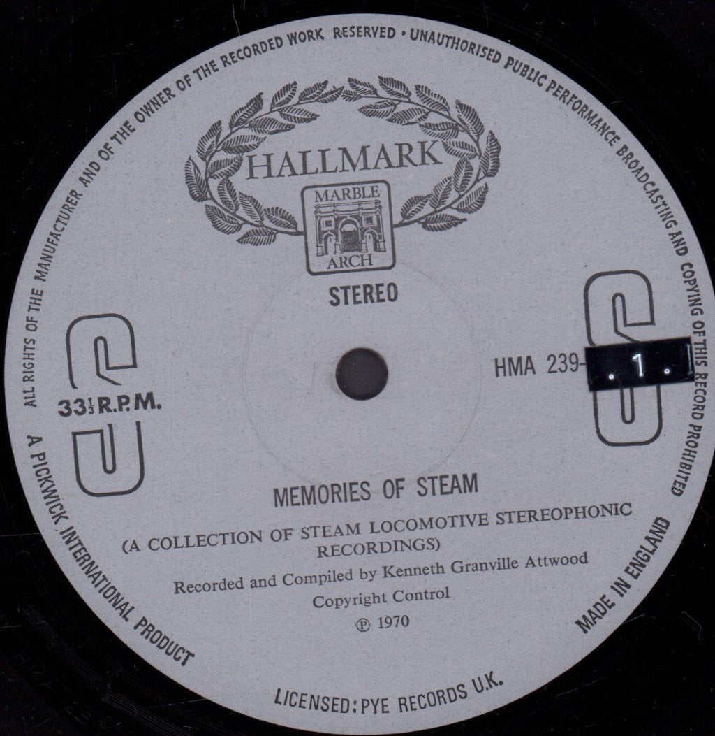 Memories Of Steam - A Collection Of Steam Locomotive Recordings - Lp