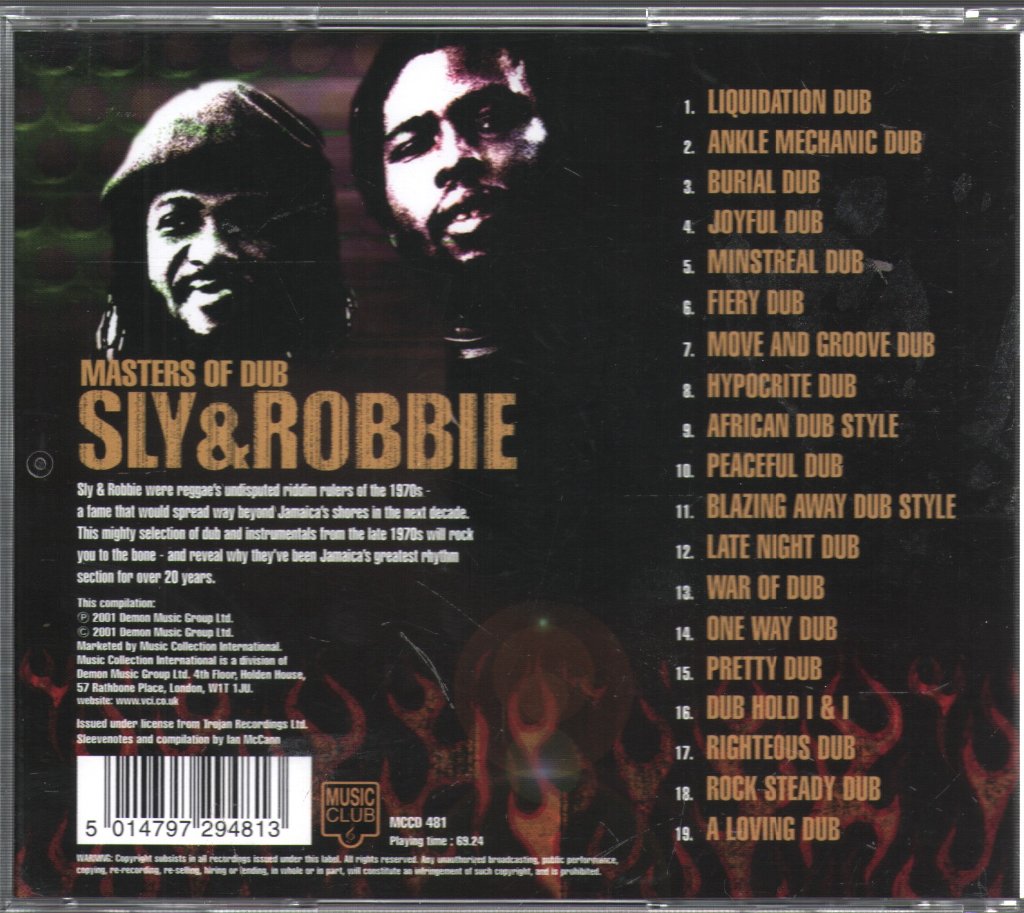 Sly & Robbie - Masters Of Dub - Cd