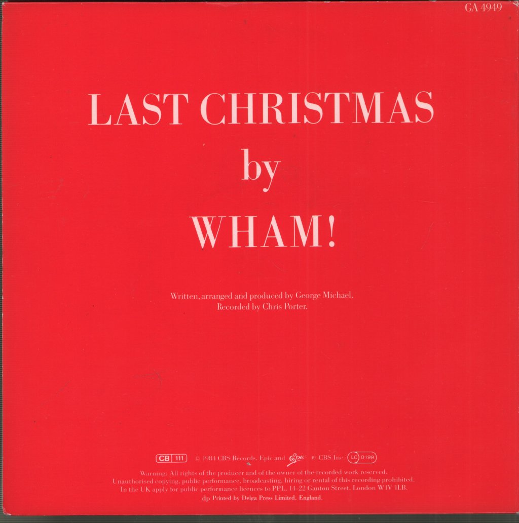 Wham - Last Christmas - 7 Inch