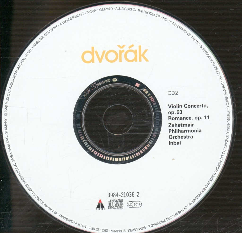 Thomas Zehetmair, Philharmonia Orchestra - Dvorak - Symphonies Nos. 7 & 8 - Violin Concerto - Romance - Double Cd