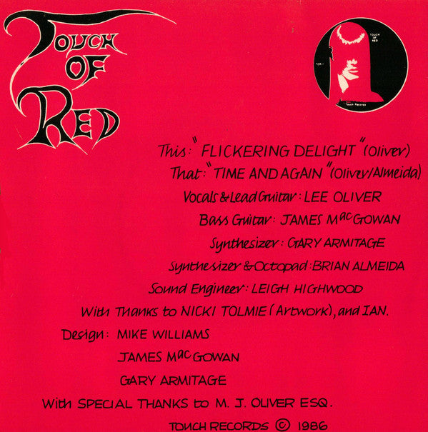 Touch Of Red - Flickering Delight / Time And Again - 7 Inch