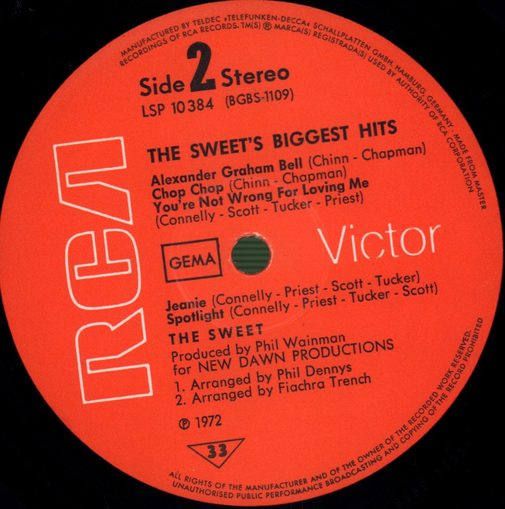 Sweet - Sweet's Biggest Hits - Lp