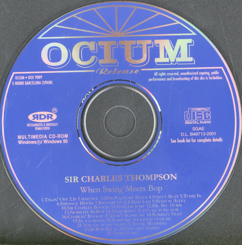 Sir Charles Thompson - When Swing Meets Bop - Cd