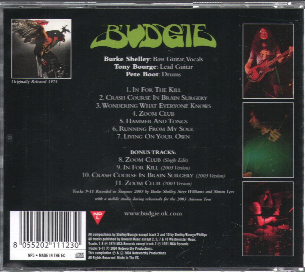 Budgie - In For The Kill - Cd