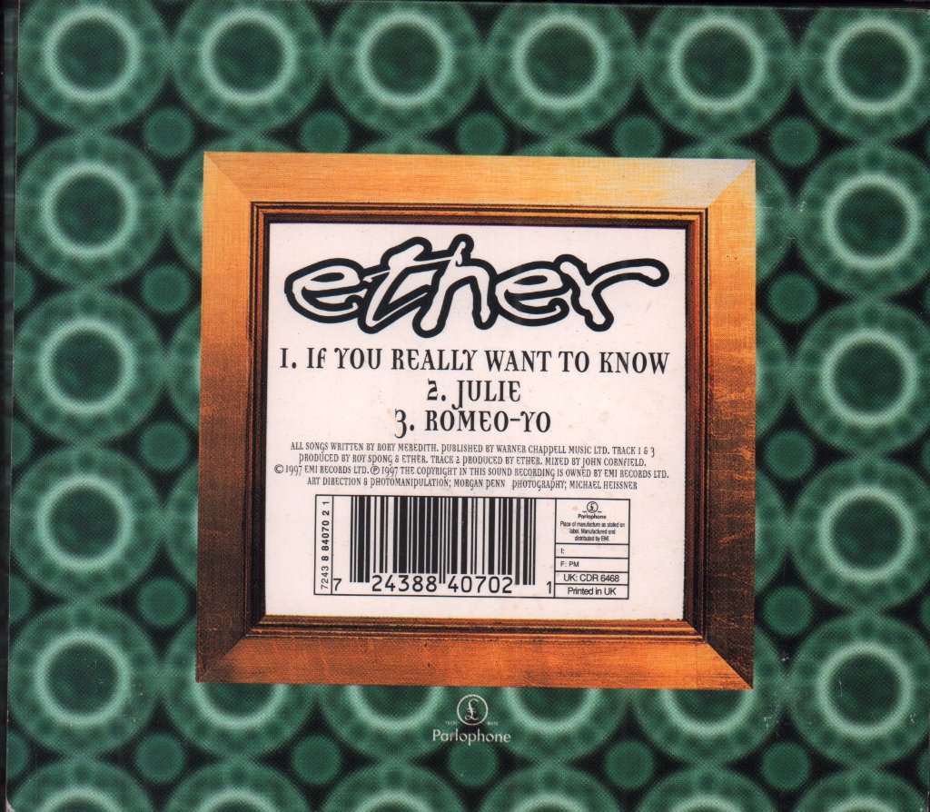 Ether (Indie) - If You Really Want To Know - Cd