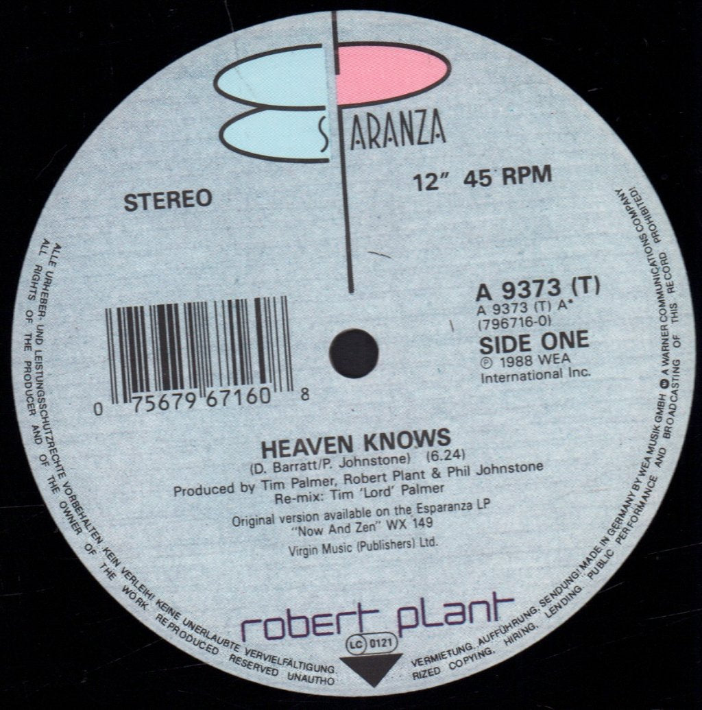 Robert Plant - Heaven Knows - 12 Inch