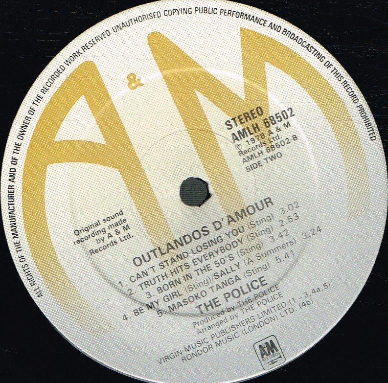 Police - Outlandos D'amour - Lp