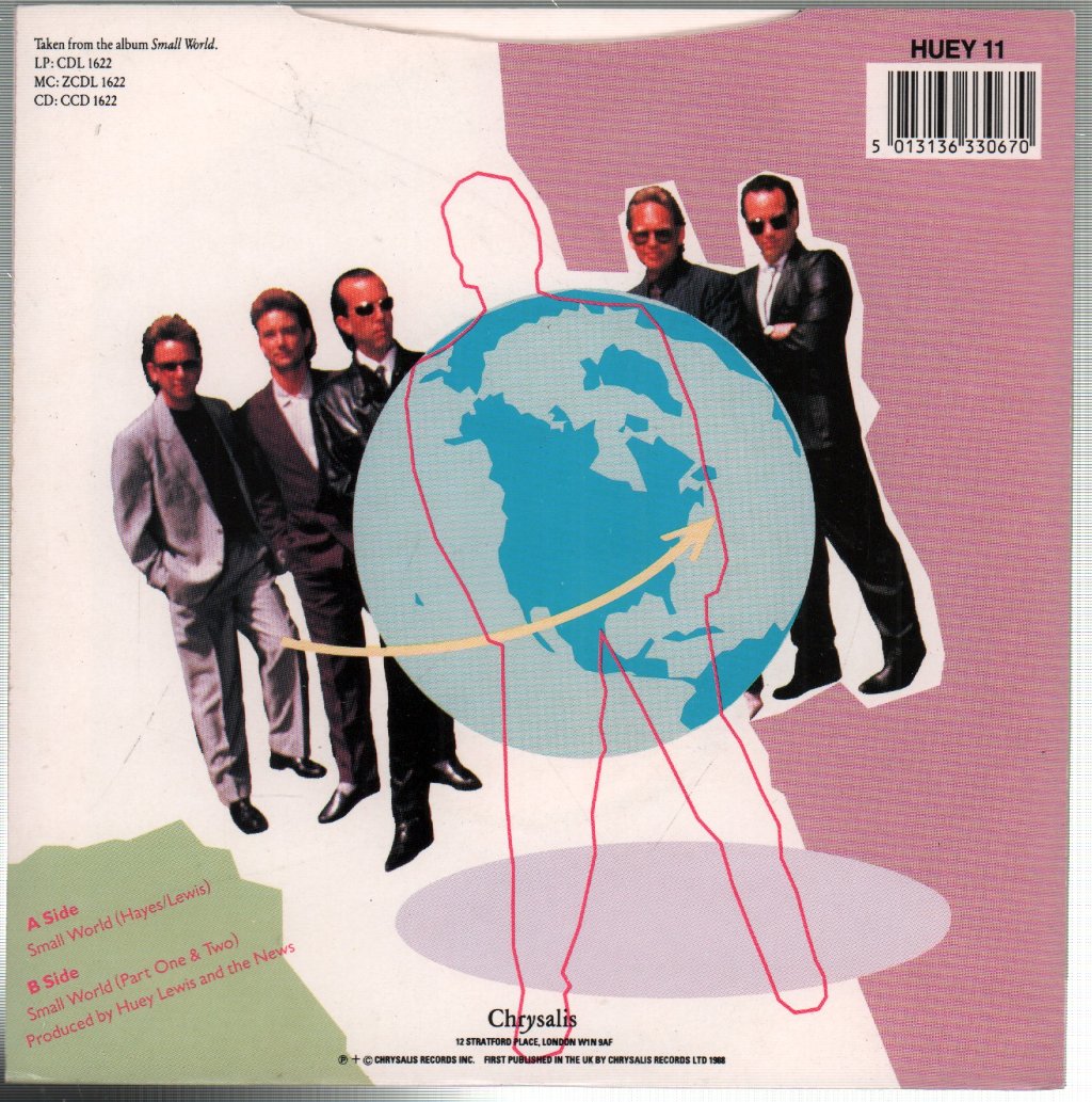 Huey Lewis And The News - Small World - 7 Inch