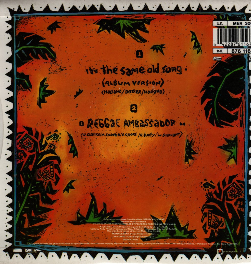 Third World (Reggae) - It's The Same Old Song - 7 Inch