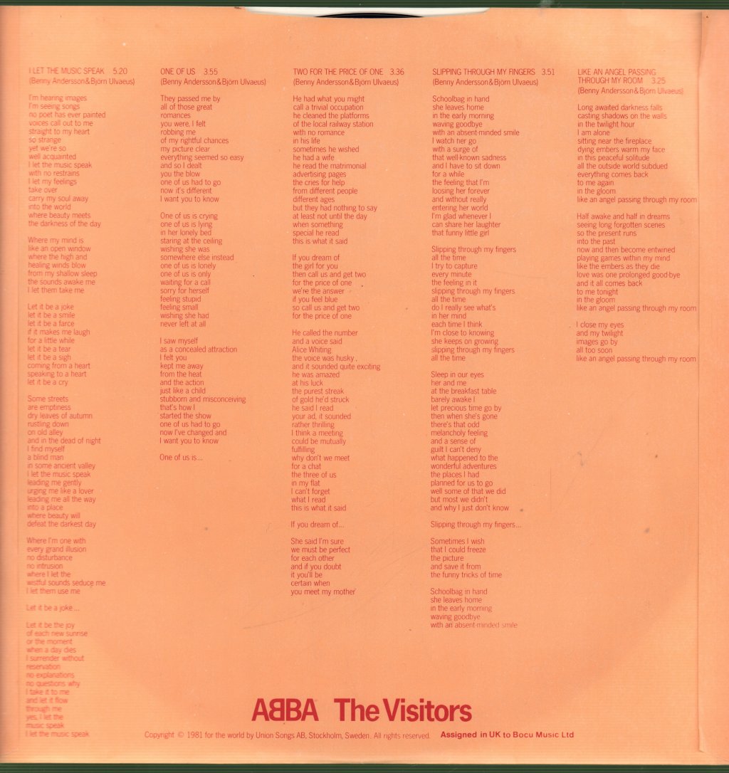 ABBA - Visitors - Lp