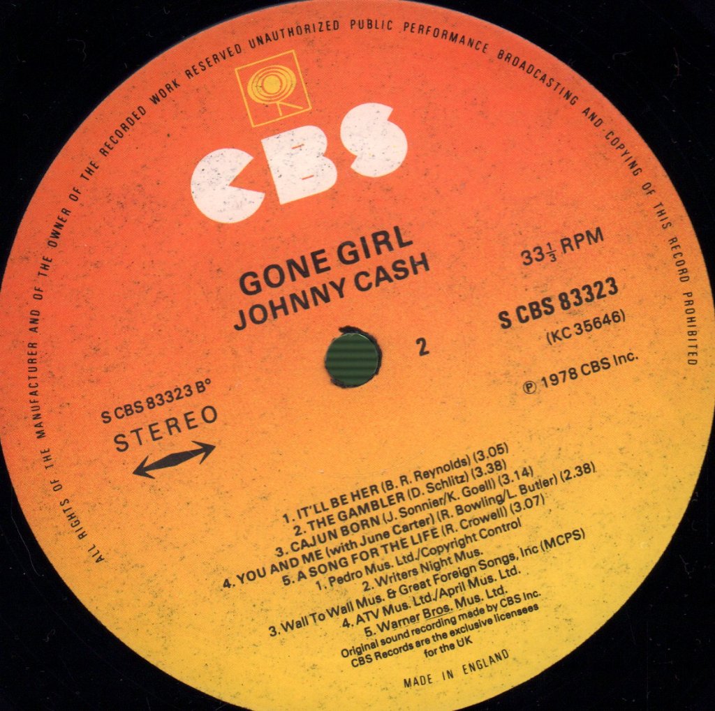 Johnny Cash - Gone Girl - Lp
