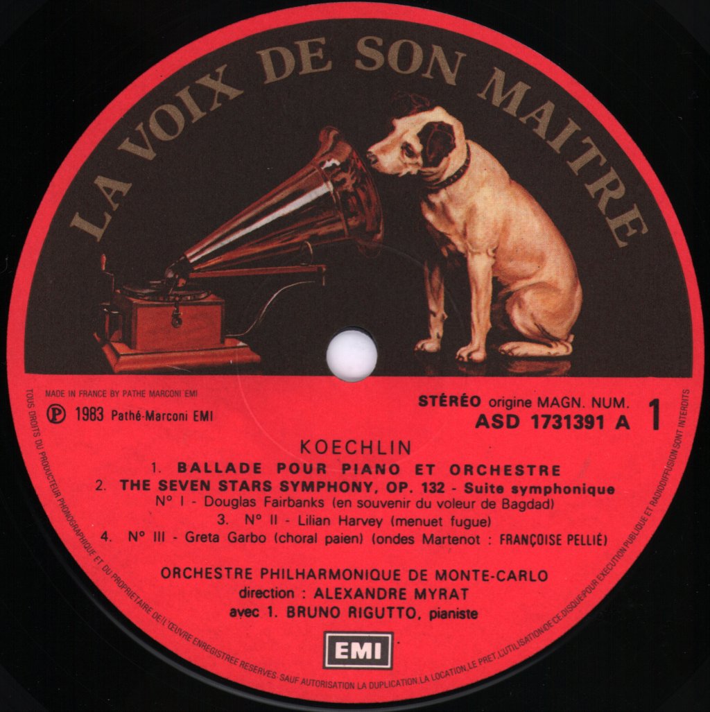 Monte-Carlo Philharmonic Orchestra / Alexandre Myrat - Charles Koechlin - Seven Stars Symphony / Ballade - Lp