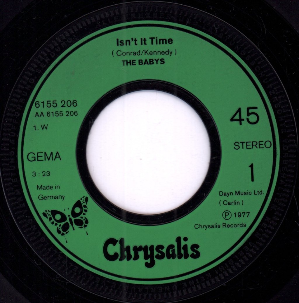 Babys - Isn't It Time - 7 Inch