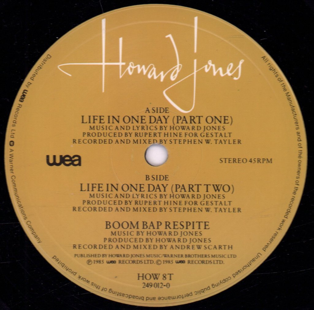 Howard Jones - Life In One Day - 12 Inch