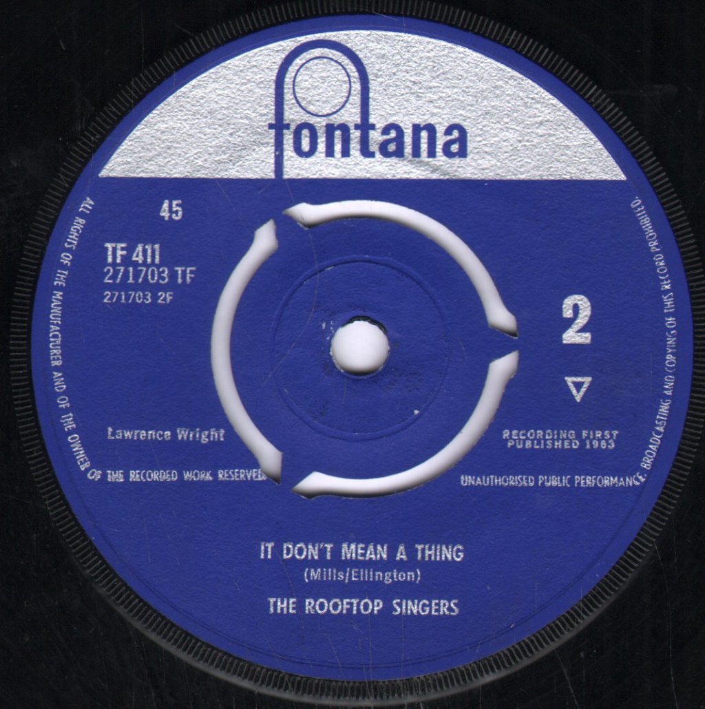 Rooftop Singers - Mama Don't Allow - 7 Inch
